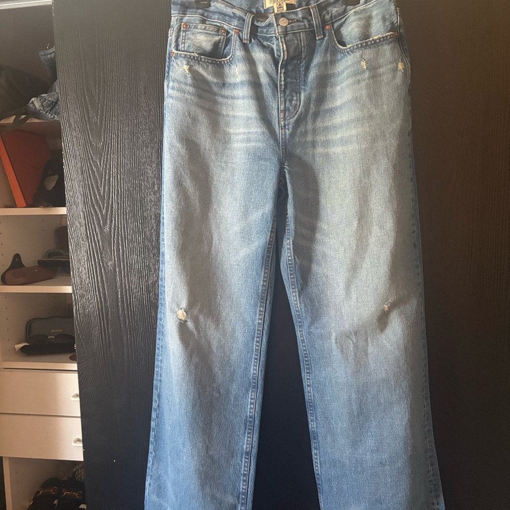 Madewell Low Slung Baggy Blue Jeans